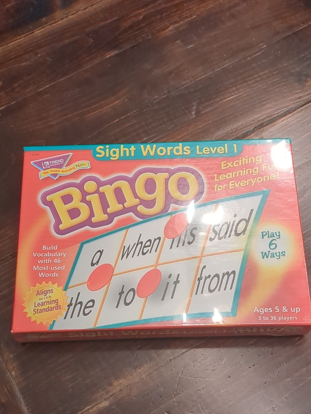 Sight Words Level 1 Bingo - Red/Orange